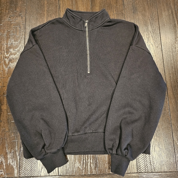 Banana Republic Black 1/4 Zip Fleece Women's XS - Picture 2 of 13